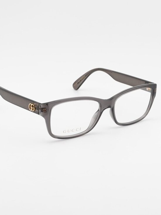 Gucci GG0716O 003 Eyeglasses Grey 53mm Rectangle Frame main image 9